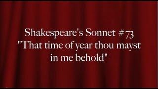 Shakespeares Sonnet 73 quotThat time of year thou mayst in me beholdquot [upl. by Ashely]