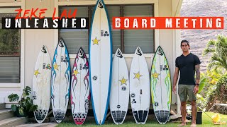 ZEKES TOP 7 FAVORITE SURFBOARDS  Hawaii  Zeke Lau Unleashed Ep 5 [upl. by Adieno804]