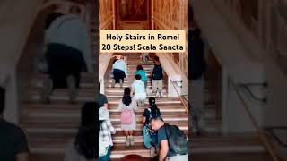 Catholics on their Knees Climbing The Scala Sancta in Rome [upl. by Yruoc]