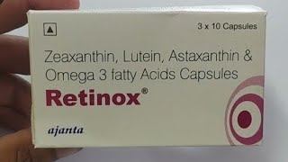 Retinox Capsule  Zeaxanthin Lutein Astaxanthin amp Omega 3 fatty Acids Capsules  Retinox Capsule Use [upl. by Meador]