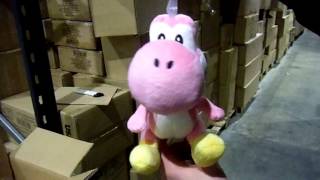 Nintendo Official Merchandise  Super Mario Bros Yoshi Pink Plush Unboxing [upl. by Aicilihp]