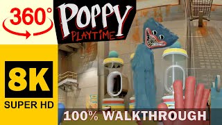 360° VR  Poppy Playtime  Chapter 1  Walkthrough No Commentary 8K HDR [upl. by Ynaffi135]