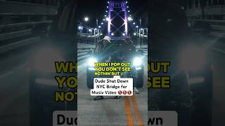 Shut Down NYC Bridge to shoot music video 😳😳😳 music shorts newyork shutdown torylanez [upl. by Brandwein362]