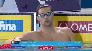 World Championships 2022 Australia 🇦🇺Mens 100m individual medley short meter 25 [upl. by Lilias]