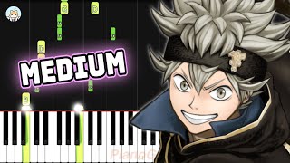 Black Clover OP 10  quotBlack Catcherquot  MEDIUM Piano Tutorial amp Sheet Music [upl. by Ikilisav]