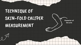 TECHNIQUE OF SKINFOLD CALIPER MEASUREMENT FOR WOMEN [upl. by Dee Dee]