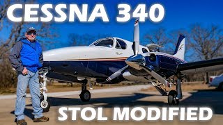 Cessna 340  Modified for Short amp Soft Field Takeoff amp Landings [upl. by Aivull]