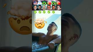 Ronaldo vs Messi vs Ishowspped vs Neymar vs Mourinho Ice water challenge [upl. by Elysia184]