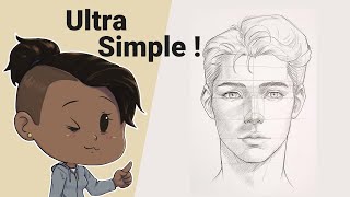 APPRENDRE À DESSINER UN VISAGE SIMPLE DEBUTANT [upl. by Neik851]