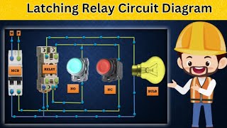 Latching Relay Circuit Diagram  Latching Relay  Holding Relay [upl. by Suzette]