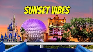 Disney Resort TV Sunset on the People Mover [upl. by Dayiz]