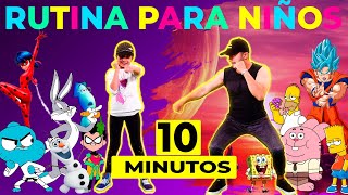 10 Minutos de EJERCICIOS para NIÑOS en Casa 😵💣KIDS WORKOUT at Home 👊💣 [upl. by Yenroc]