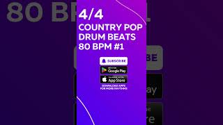 Variation1 44 COUNTRY POP DRUM BEATS 80 BPM  Rhythm Pattern [upl. by Calandria]