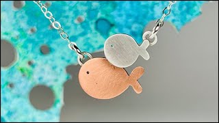 How to Make Fish Necklace  Jewelry Making  Metalsmithing [upl. by Damalas546]