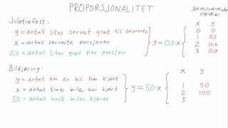 Matematikk 1P  048  Proporsjonalitet [upl. by Erleena]