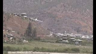 Paro Approach Landing [upl. by Ianahs]