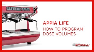 How to program dose volumes on the Appia Life  Nuova Simonelli [upl. by Sampson482]