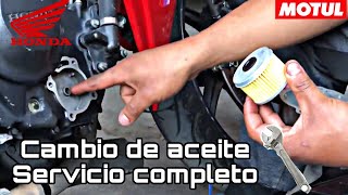 cambio de aceite para honda cbr 250r servicio completo [upl. by Nicholson]