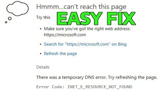 How To Fix INETE RESOURCENOTFOUND Error [upl. by Assirialc254]