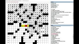 Wall Street Journal WSJ Crossword Puzzle 07202024 [upl. by Aehtrod]