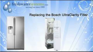 How To Replace the Bosch UltraClarity 644845 Refrigerator Water Filter [upl. by Einnaej]