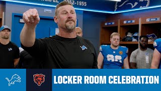 Lions vs Bears postgame locker room celebration [upl. by Consuelo416]