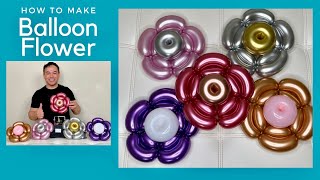 How to make this Beautiful Balloon Flower Birthday balloon Ideas and Balloon tutorial [upl. by Nortna]