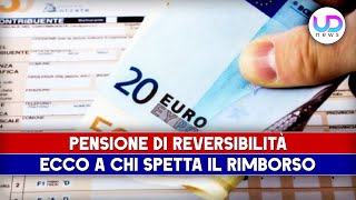 Pensione Di Reversibilità Ecco A Chi Spetta Il Rimborso [upl. by Suzi]