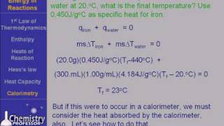 Calorimetry 1 [upl. by Shipley]