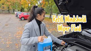 How to Refill Windshield Washer Fluid  Beginner’s Guide [upl. by Darum]