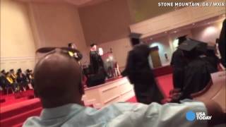 Racial remark during high school graduation shocks crowd [upl. by Eitsyrhc]