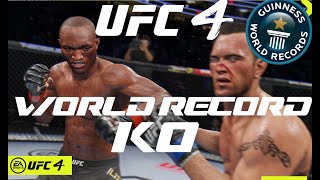 UFC 4 WORLD RECORD FASTEST KNOCKOUT 1 SECOND [upl. by Ikram565]