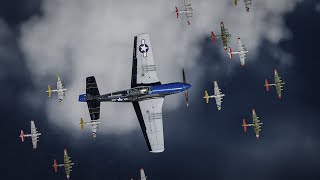 USAAF P51D Mustangs air superiority over France  DCS WW2 Project Overlord  332nd Fighter Group [upl. by Florette326]