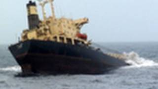 Caught on camera Ship sinks near Mumbai [upl. by Eintihw]