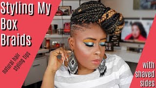 How to Style Box Braids with Shaved Sides [upl. by Gignac]