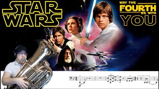 Star Wars Main Title John Williams  May the 4th tuba orchestra brass [upl. by Jorry]