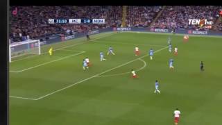 Gol de Falcao Manchester City 1 vs 1 As Monaco Champion league Octavos de final ida [upl. by Haimrej]