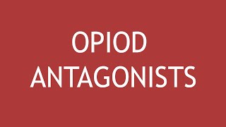 Pharmacology Of Opioid Antagonists by Dr Shikha Parmar [upl. by Lavella]