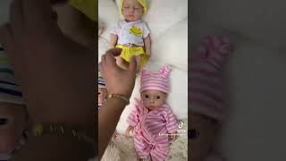 Cute mini silicone baby dolls rebornbaby reborns siliconebaby minisiliconebaby rebornbaby [upl. by Eem]