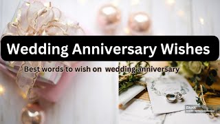 Happy Wedding Anniversary Wishes  Marriage Anniversary messages for couple [upl. by Koran]