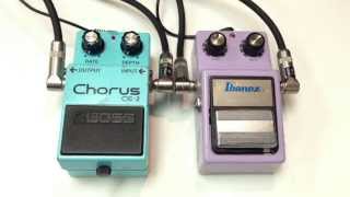 Boss CE2 vs Ibanez CS9 Analog Chorus [upl. by Hsetirp743]