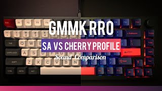 GMMK PRO SA VS Cherry Profile Keycaps Sound Comparison [upl. by Etterual]