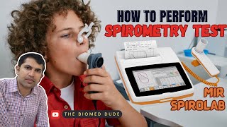 MIR Spirolab  How to use spirometer  vitalograph  Spirometery test  The Biomed Dude spirograph [upl. by Krongold714]