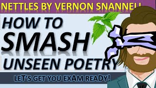 Unseen Poetry Revision GCSE English Literature Analysis of Nettles by Vernon Scannell [upl. by Akinajnat]