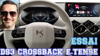 DS 3 CROSSBACK ETENSE  ESSAI 100 ÉLECTRIQUE [upl. by Anirehtac]