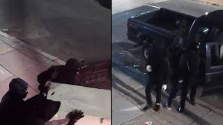 3 Burglars Caught on Camera Stealing Large Safe [upl. by Adelice107]