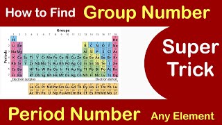 Trick to Find Group Number and Period Number of any Element in Periodic Table [upl. by Ahsoym825]