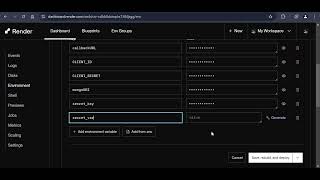 Render How to add environment variables on a Web Service project [upl. by Rothwell674]