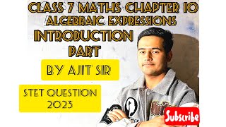 Class Vll Maths Chapter 10 Algebraic Expression Introduction part by ajit sir ajitsirkewzing [upl. by Aduh]