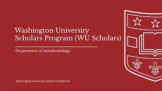 Washington University Scholars Program WU Scholars at Washington University School of Medicine [upl. by Onfroi941]